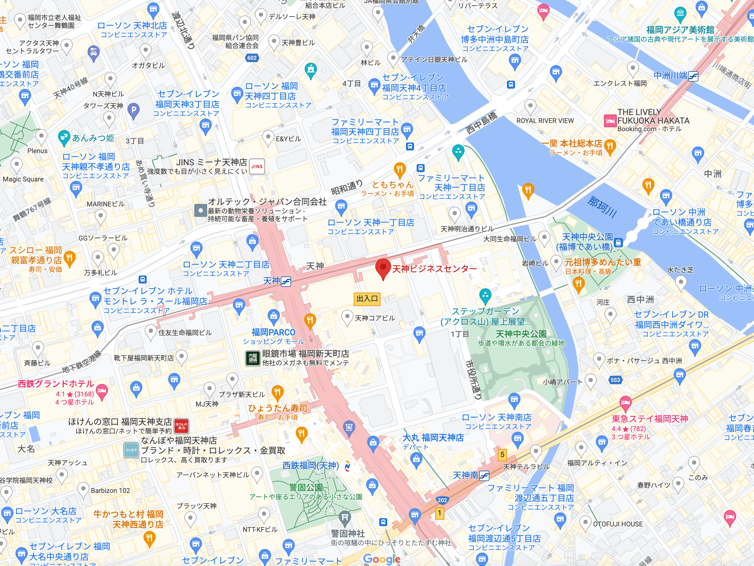 福岡支社のGoogleマップ