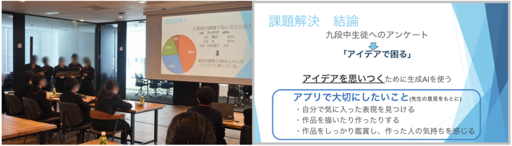 九段中等教育学校 中学生 未来のアプリ